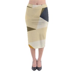 Fabric Textile Texture Abstract Midi Pencil Skirt by Sapixe