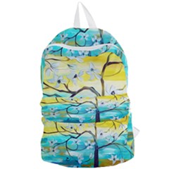 Oil Painting Tree Flower Foldable Lightweight Backpack