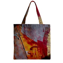 Painting Macro Color Oil Paint Zipper Grocery Tote Bag by Sapixe