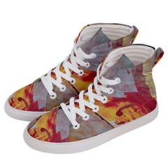 Painting Macro Color Oil Paint Women s Hi-top Skate Sneakers by Sapixe