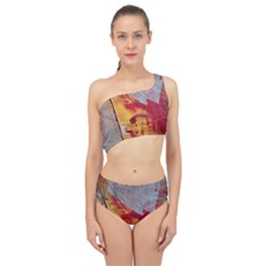 Painting Macro Color Oil Paint Spliced Up Two Piece Swimsuit