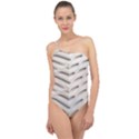 Backround Pattern Texture Dimension Classic One Shoulder Swimsuit View1