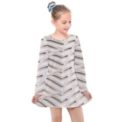 Backround Pattern Texture Dimension Kids  Long Sleeve Dress