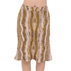 Marble Wall Surface Pattern Mermaid Skirt by Sapixe