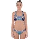 Abstract Glow Kaleidoscopic Light Cross Back Hipster Bikini Set View1