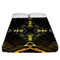 Abstract Glow Kaleidoscopic Light Fitted Sheet (california King Size) by Sapixe