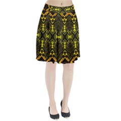 Abstract Glow Kaleidoscopic Light Pleated Skirt by Sapixe