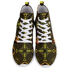 Abstract Glow Kaleidoscopic Light Men s Lightweight High Top Sneakers