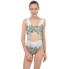 Pencil Drawing Drawing Port Center Cut Out Swimsuit