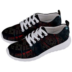 Fractal 3d Dark Red Abstract Men s Lightweight Sports Shoes