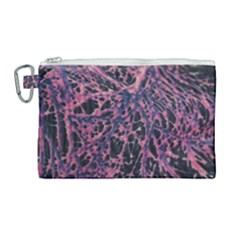 Fabric Textile Texture Macro Photo Canvas Cosmetic Bag (large) by Sapixe