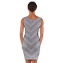 White Fabric Pattern Textile Wrap Front Bodycon Dress View2