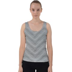 White Fabric Pattern Textile Velvet Tank Top by Sapixe