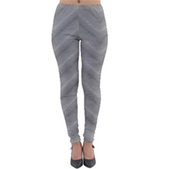 White Fabric Pattern Textile Lightweight Velour Leggings