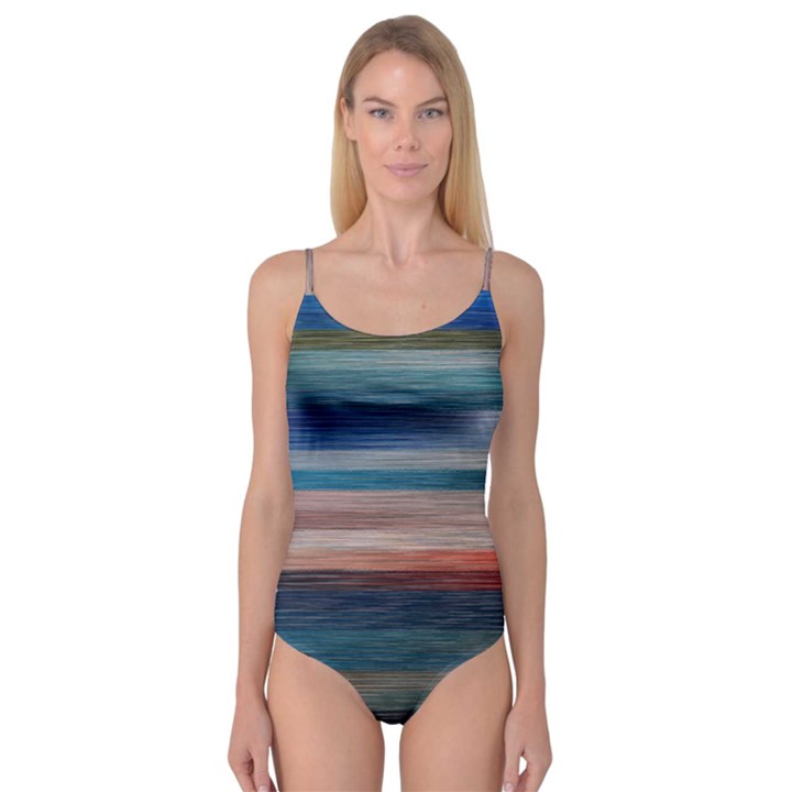 Background Horizontal Lines Camisole Leotard 