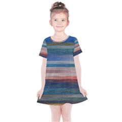 Background Horizontal Lines Kids  Simple Cotton Dress