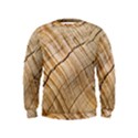 Abstract Brown Tree Timber Pattern Kids  Sweatshirt View1