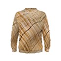 Abstract Brown Tree Timber Pattern Kids  Sweatshirt View2