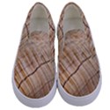 Abstract Brown Tree Timber Pattern Kids  Canvas Slip Ons View1