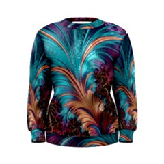 Feather Fractal Artistic Design Women s Sweatshirt by Sapixe