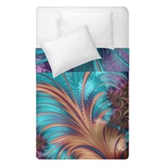 Feather Fractal Artistic Design Duvet Cover Double Side (single Size) by Sapixe