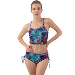 Feather Fractal Artistic Design Mini Tank Bikini Set by Sapixe