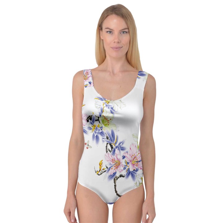 Lily Hand Painted Iris Princess Tank Leotard 