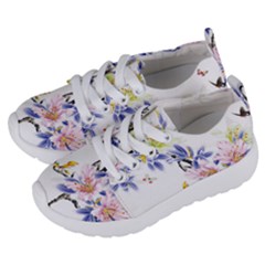 Lily Hand Painted Iris Kids  Lightweight Sports Shoes by Sapixe