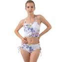 Lily Hand Painted Iris Mini Tank Bikini Set View1