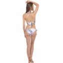 Lily Hand Painted Iris Cross Front Halter Bikini Set View2