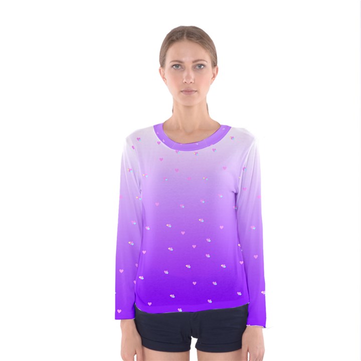 PokaHearts Women s Long Sleeve Tee