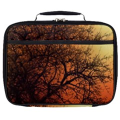 Sunset Silhouette Winter Tree Full Print Lunch Bag