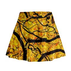 Golden Vein Mini Flare Skirt