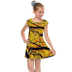 Golden Vein Kids Cap Sleeve Dress