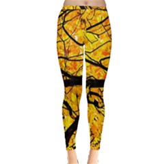 Golden Vein Inside Out Leggings by FunnyCow