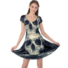 Skull Cap Sleeve Dress by FunnyCow