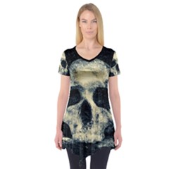 Skull Short Sleeve Tunic  by FunnyCow