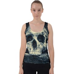 Skull Velvet Tank Top by FunnyCow