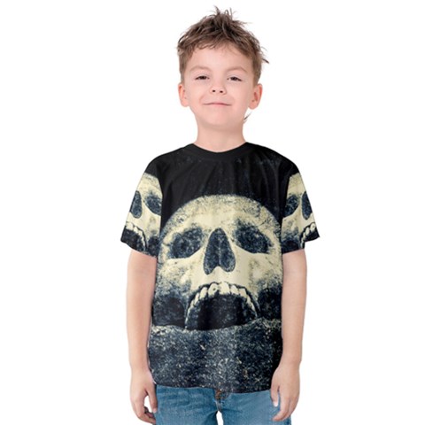 Smiling Skull Kids  Cotton Tee by FunnyCow