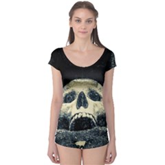 Smiling Skull Boyleg Leotard  by FunnyCow