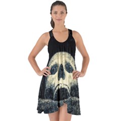 Smiling Skull Show Some Back Chiffon Dress