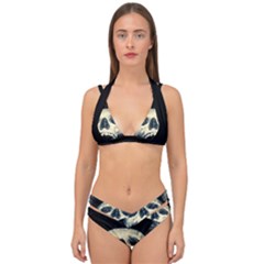 Smiling Skull Double Strap Halter Bikini Set by FunnyCow