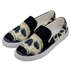 Smiling Skull Men s Canvas Slip Ons by FunnyCow