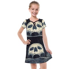 Smiling Skull Kids  Cross Web Dress by FunnyCow