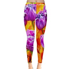 Tulip Flowers Inside Out Leggings