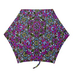 Multicolored Floral Collage Pattern 7200 Mini Folding Umbrellas by dflcprints