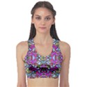 Multicolored Floral Collage Pattern 7200 Sports Bra View1