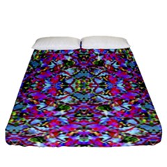 Multicolored Floral Collage Pattern 7200 Fitted Sheet (california King Size) by dflcprints