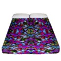 Multicolored Floral Collage Pattern 7200 Fitted Sheet (California King Size) View1