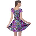 Multicolored Floral Collage Pattern 7200 Cap Sleeve Dress View2